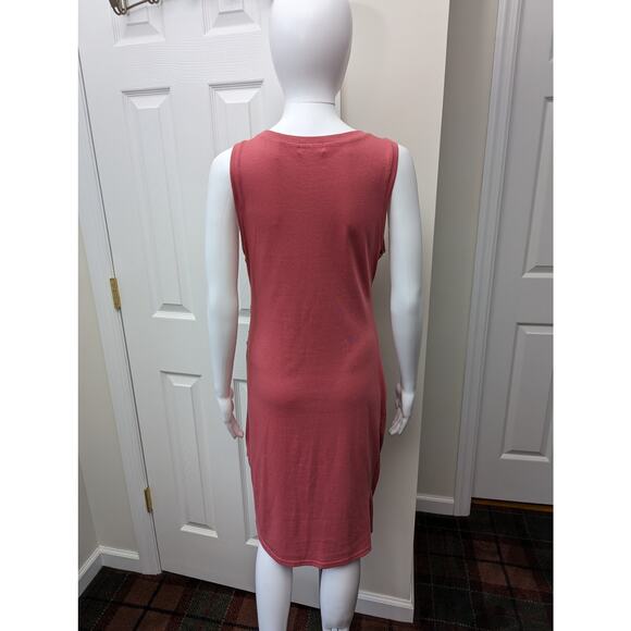 Leith Dress Ruched Lagenlook Minimalist Casual Brunch Party Staples Daytime Date - Picture 9 of 12